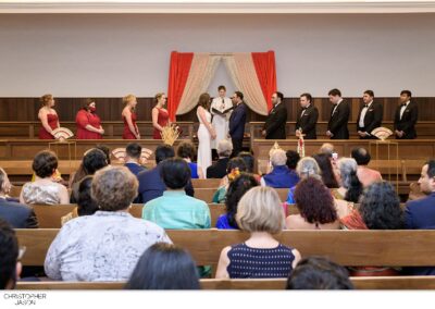 A wedding ceremony at an event venue in Washington DC